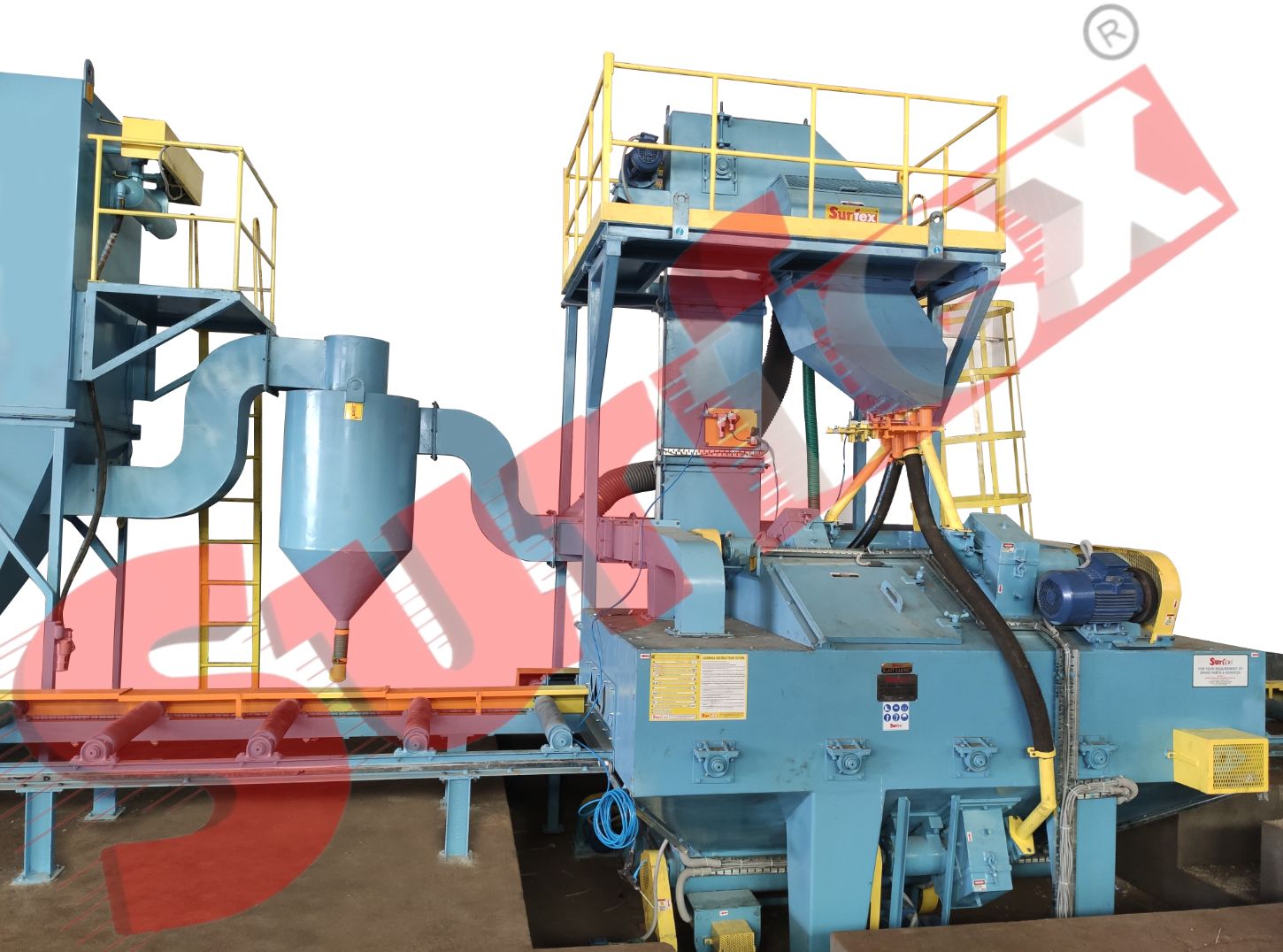 Roller Conveyor Type Shot Blasting Machine | Conveyor Shot Blasting Machine in India – SFECIndia